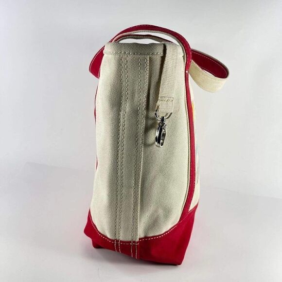 VTG Lands End boat and tote bag Red wreath Kids painting large Canvas Bag - Picture 4 of 10